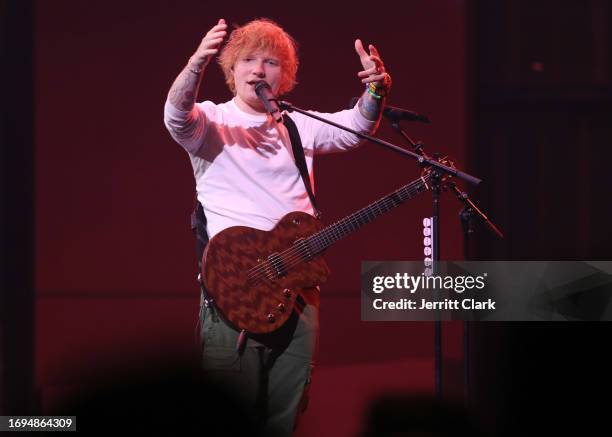 Ed Sheeran performs at Amazon Music Live Concert Series 2023 on September 21, 2023 in Los Angeles, California.