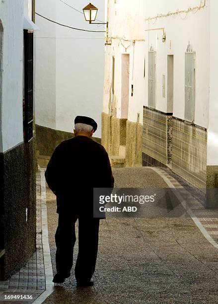 old man - beret cap stock pictures, royalty-free photos & images