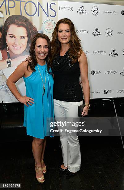 Samantha Yanks and Brooke Shields attend Hamptons Magazine Celebrates Brooke Shields At Annual Memorial Day Kick-Off Party With Russian Standard...