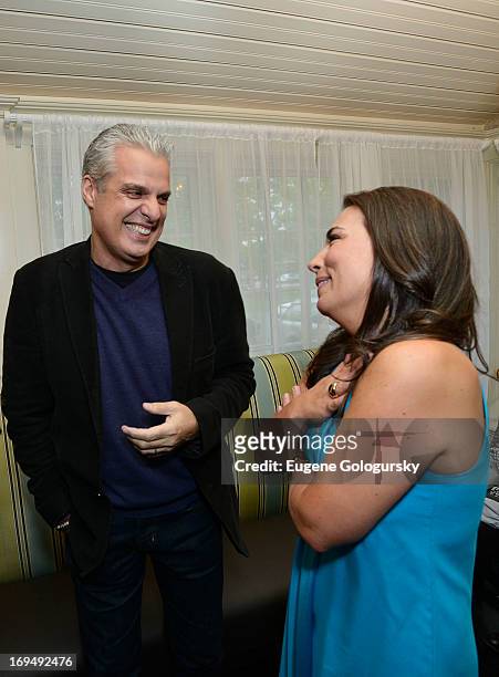 Samnatha Yanks and Eric Ripert attend Hamptons Magazine Celebrates Brooke Shields At Annual Memorial Day Kick-Off Party With Russian Standard Vodka...
