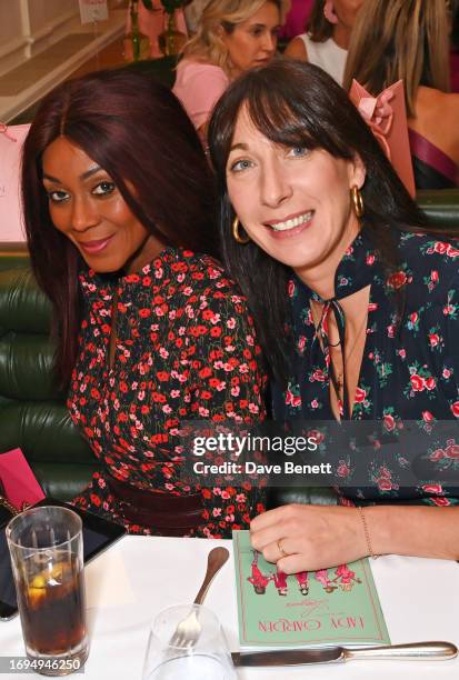 Phoebe Vela Hitchcox and Samantha Cameron attend The 9th Annual Lady Garden Foundation Langan's Ladies Lunch 2023 raising vital funds for The Royal...