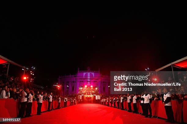 General view at the 'Life Ball 2013 - Magenta Carpet Arrivals' at City Hall on May 25, 2013 in Vienna, Austria.