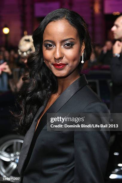 Sara Nuru attends the 'Life Ball 2013 - Magenta Carpet Arrivals' at City Hall on May 25, 2013 in Vienna, Austria.