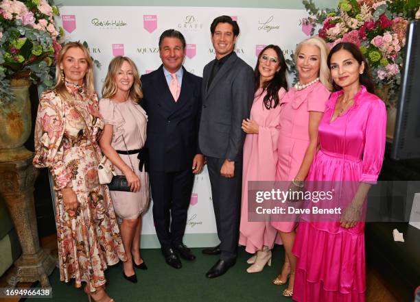 Fiona Howden, Alison Henry, Giorgio Veroni, Vernon Kay, Tamara Mellon, Tamara Beckwith and Yasmin Mills attend The 9th Annual Lady Garden Foundation...