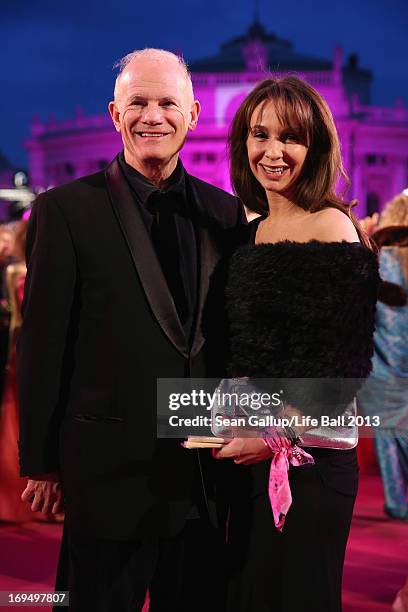 Bill Roedy and Alex Roedy attend the 'Life Ball 2013 - Magenta Carpet Arrivals' at City Hall on May 25, 2013 in Vienna, Austria.