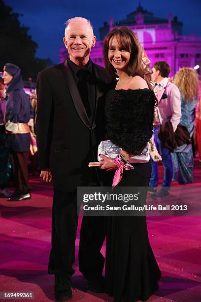 Bill Roedy and Alex Roedy attend the 'Life Ball 2013 - Magenta Carpet Arrivals' at City Hall on May 25, 2013 in Vienna, Austria.