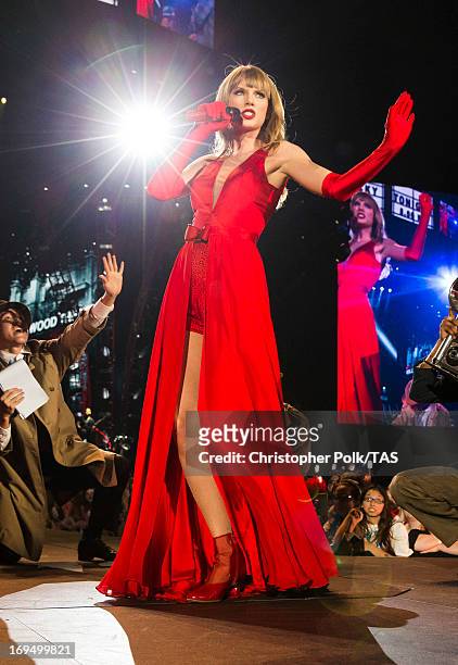 Taylor Swift plays for a sold-out crowd of more than 53,000 fans on the second of 13 North American stadium dates on The RED Tour at Cowboys Stadium...