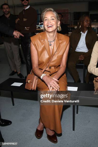 Sharon Stone attends the Tod's fashion show during the Milan Fashion Week Womenswear Spring/Summer 2024 on September 22, 2023 in Milan, Italy.