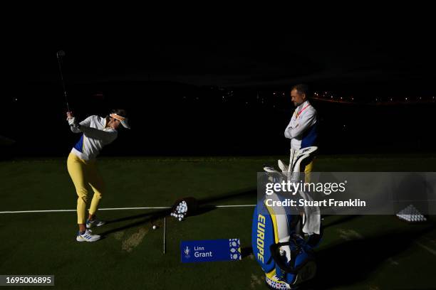 Linn Grant of Team Europe warms up during Day One of The Solheim Cup at Finca Cortesin Golf Club on September 22, 2023 in Casares, Spain.