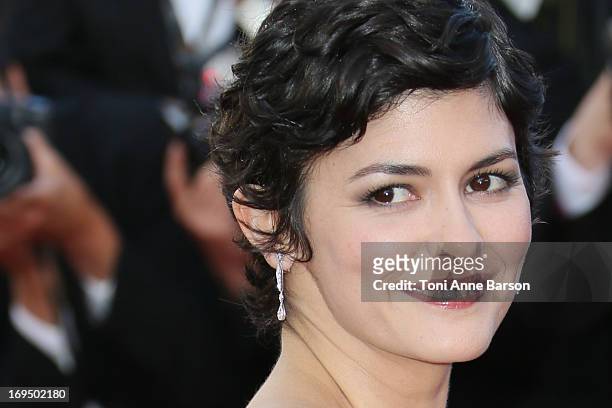 Audrey Tautou attends the Premiere of 'La Venus A La Fourrure' at The 66th Annual Cannes Film Festival on May 25, 2013 in Cannes, France.