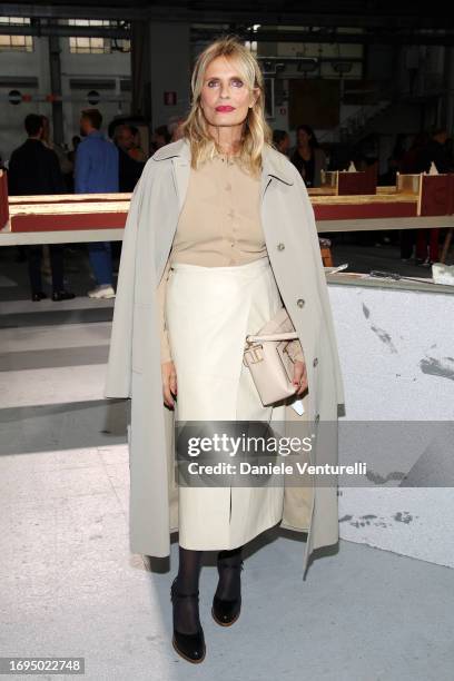 Isabella Ferrari attends the Tod's fashion show during the Milan Fashion Week Womenswear Spring/Summer 2024 on September 22, 2023 in Milan, Italy.