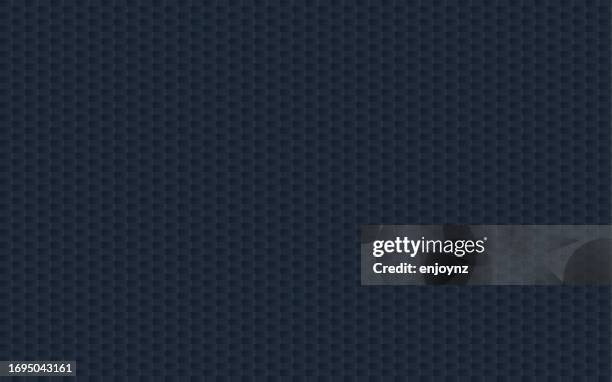 black seamless 3d pattern background - carbon fibre texture stock illustrations