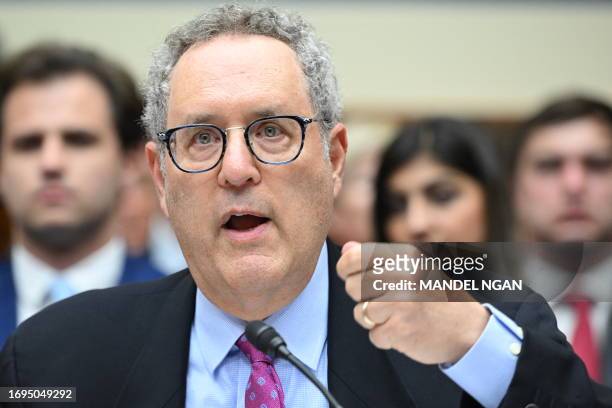 North Carolina law professor Michael Gerhardt testifies during a House Committee on Oversight and Accountability hearing on Capitol Hill in...