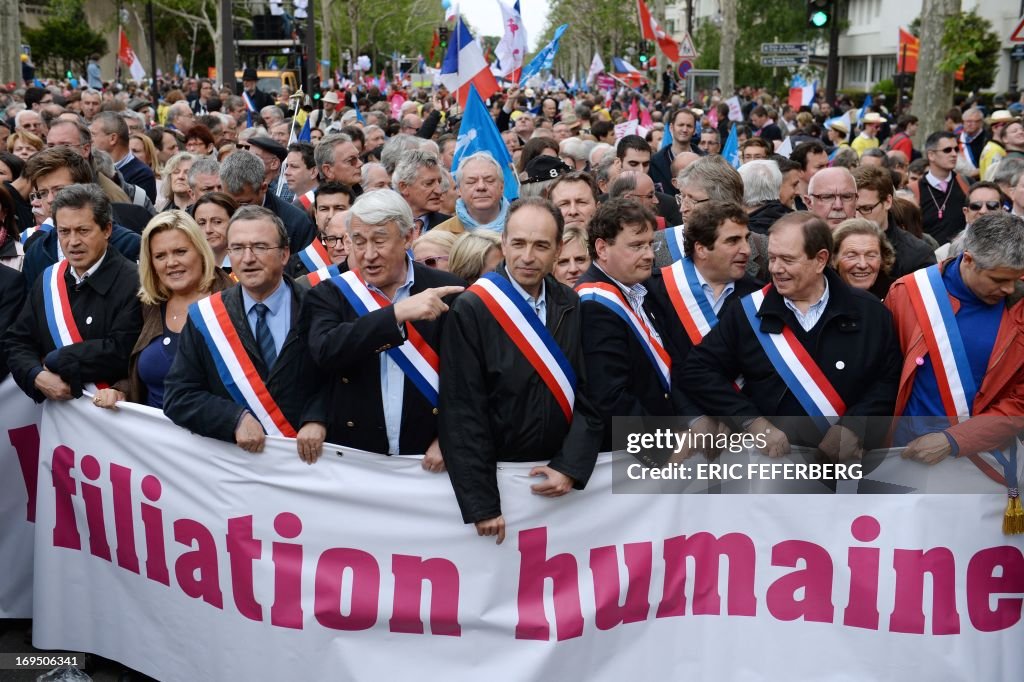 FRANCE-POLITICS-GAY-MARRIAGE-PROTEST