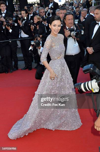 Zhang Ziyi arrives at 'Venus In Fur' Premiere during the 66th Annual Cannes Film Festival at Grand Theatre Lumiere on May 25, 2013 in Cannes, France....