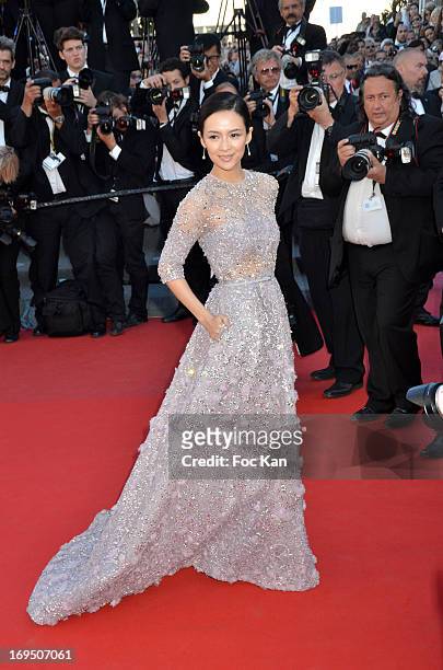 Zhang Ziyi arrives at 'Venus In Fur' Premiere during the 66th Annual Cannes Film Festival at Grand Theatre Lumiere on May 25, 2013 in Cannes, France....