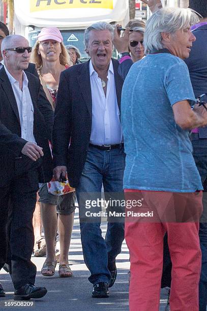 Actor Alain Delon is seen on the 'La Croisette' boulevard during the 66th Annual Cannes Film Festival on May 26, 2013 in Cannes, France.