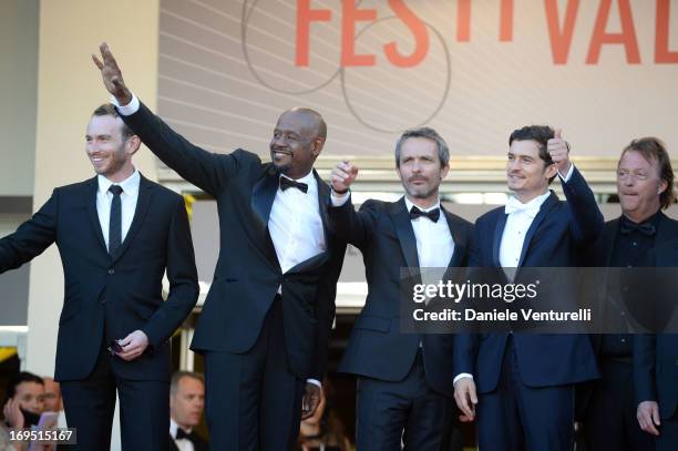 Actors Conrad Kemp, Forest Whitaker, director Jerome Salle and actor Orlando Bloom attend the Premiere of 'Zulu' and the Closing Ceremony of The 66th...