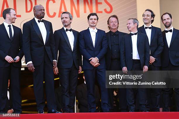 Actors Conrad Kemp and Forest Whitaker, director Jerome Salle, actor Orlando Bloom, producer Richard Granpierre, writer Caryl Ferey, composer...