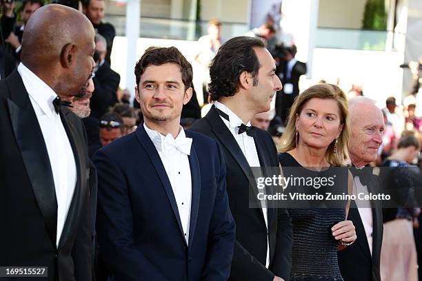 Actors Forest Whitaker and Orlando Bloom, composer Alexandre Desplat and guests attend the 'Zulu' Premiere and Closing Ceremony during the 66th...