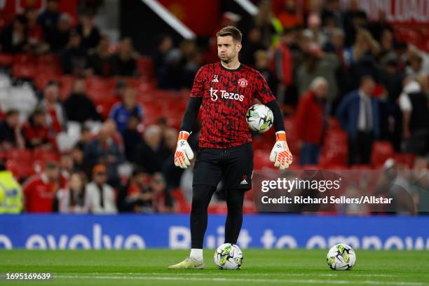 Thomas Heaton, goalkeeper of Manchester United before the Carabao Cup Third Round match between Manchester United and Crystal Palace at Old Trafford...
