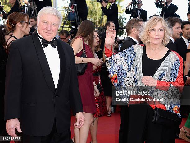Robert Malloy and Kim Novak attend the Premiere of 'Zulu' and the Closing Ceremony of The 66th Annual Cannes Film Festival at Palais des Festivals on...