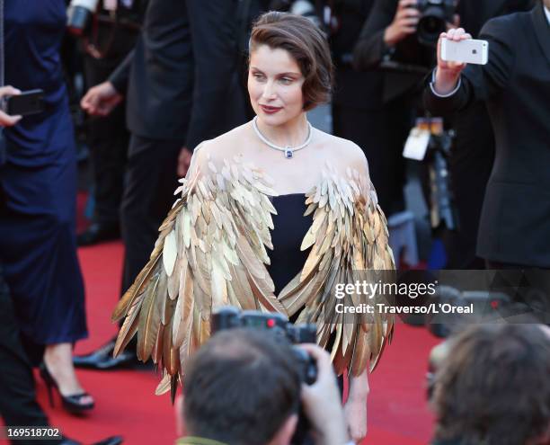 Laetitia Casta attends the 'Zulu' Premiere and Closing Ceremony during the 66th Annual Cannes Film Festival at the Palais des Festivals on May 26,...