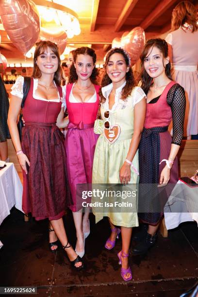 German actress Lara Aylin Winkler, German actress Nadine Menz, German actress Amy Mussul and German actress Jasmin Gassmann during the Madlwiesn at...