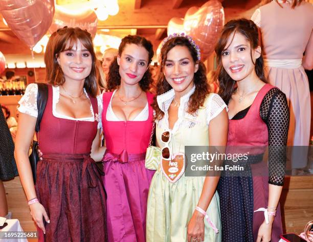 German actress Lara Aylin Winkler, German actress Nadine Menz, German actress Amy Mussul and German actress Jasmin Gassmann during the Madlwiesn at...