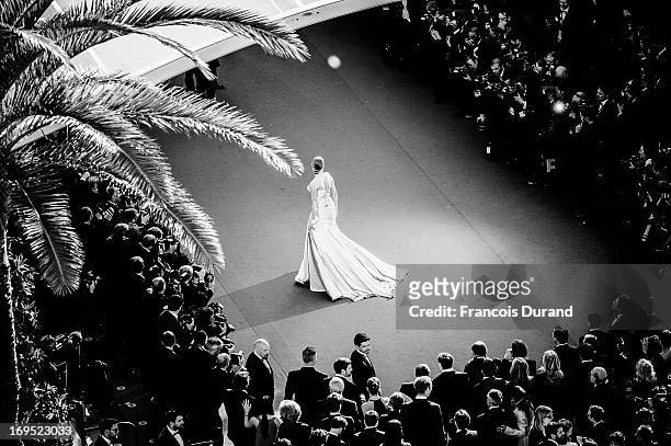 Actress Uma Thurman attends the 'Zulu' Premiere and Closing Ceremony during the 66th Annual Cannes Film Festival at the Palais des Festivals on May...