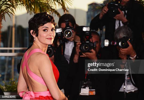 Actress and mistress of ceremonies at the Cannes Film Festival Audrey Tautou attends photocall for award winners during the 66th Annual Cannes Film...