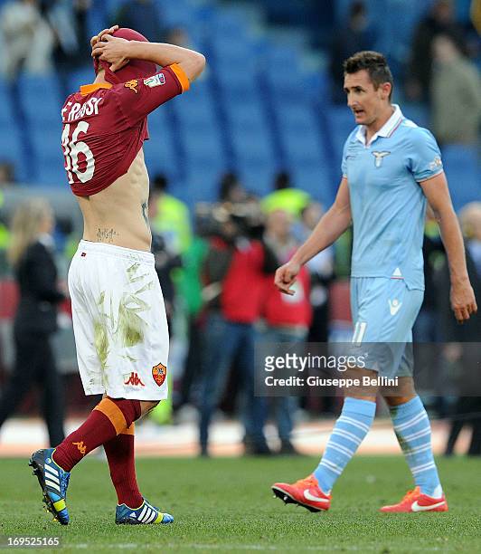 Daniele De Rossi of Roma after the TIM cup final match between AS Roma v SS Lazio at Stadio Olimpico on May 26, 2013 in Rome, Italy.
