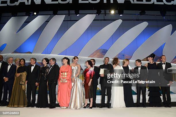 Actor Forest Whitaker, Jury President Steven Spielberg, jury members Nicole Kidman, Vidya Balan, Ang Lee, actress Zhang Ziyi, jury members Daniel...