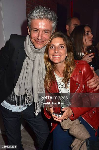 Presenters Pierre Zeni and Helene Verbois attend The Queer Film Awards 2013 Cocktail at Terrazza Martini - The 66th Annual Cannes Film Festival on...