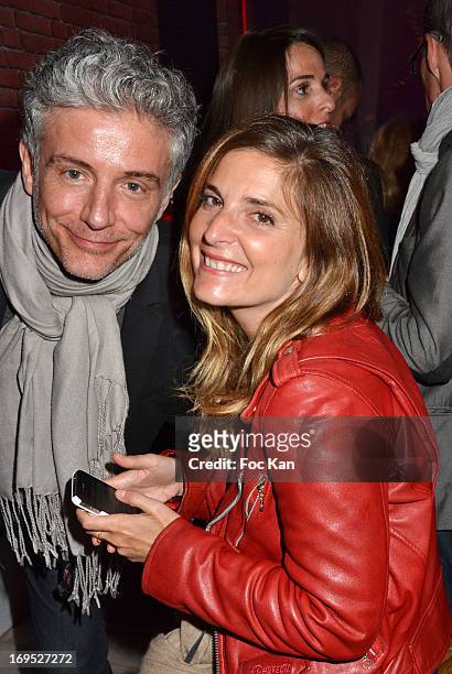 Presenters Pierre Zeni and Helene Verbois attend The Queer Film Awards 2013 Cocktail at Terrazza Martini - The 66th Annual Cannes Film Festival on...