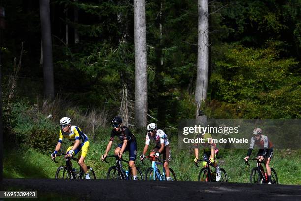 Remy Mertz of Belgium and Team Bingoal WB, Gilles De Wilde of Belgium and Team Flanders - Baloise, Mats Wenzel of Luxembourg and Team Leopard TOGT...