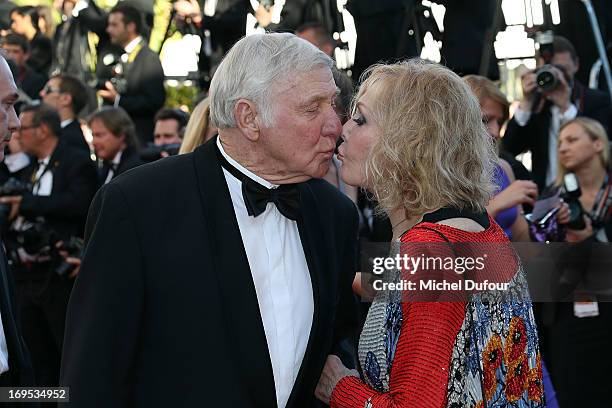 Robert Malloy and Kim Novak attend the 'Zulu' Premiere and Closing Ceremony during the 66th Annual Cannes Film Festival at the Palais des Festival on...