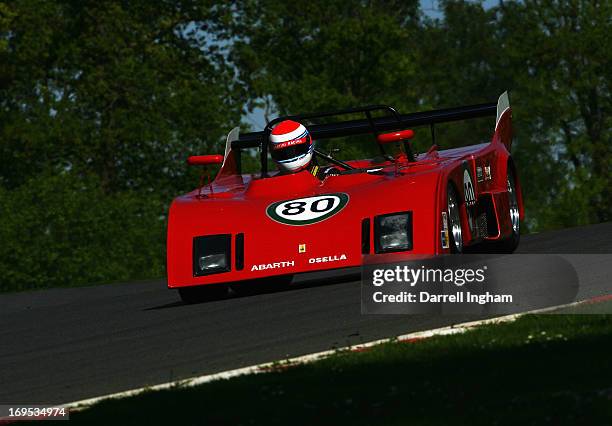 Manfredo Rossi di Montelera of Italy drives the Abarth Osella PA1 in the FIA Masters Historic Sports Car Championship race during the Masters...