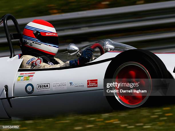 Manfredo Rossi di Montelera of Italy drives the Lotus 22 FJ in the FIA Lurani Formula Junior Championship race during the Masters Historic Festival...