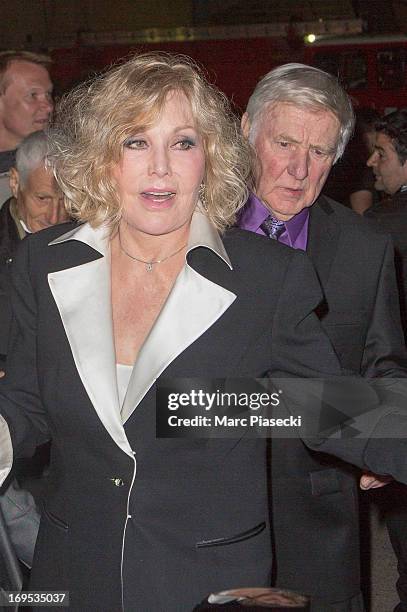 Actress Kim Novak and Robert Malloy arrive at the 'Agora' dinner during the 66th Annual Cannes Film Festival on May 26, 2013 in Cannes, France.