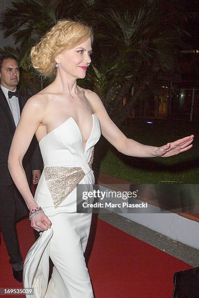 Actress Nicole Kidman arrives at the 'Agora' dinner during the 66th Annual Cannes Film Festival on May 26, 2013 in Cannes, France.