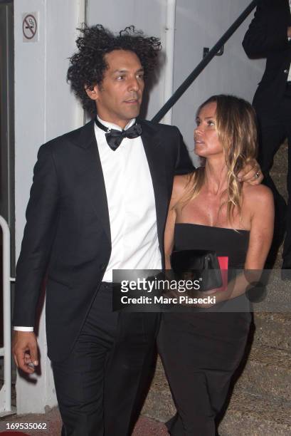Actor Tomer Sisley and Agathe de la Fontaine arrive at the 'Agora' dinner during the 66th Annual Cannes Film Festival on May 26, 2013 in Cannes,...