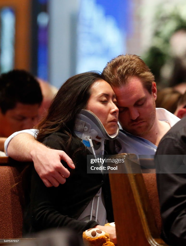Residents Of Moore, OK Gather For Memorial Service Following Deadly Tornado