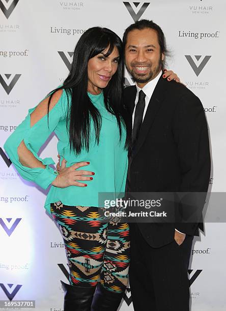 Vu Nguyen and Renee Graziano attends Vu Hair New York Opening Celebration at The Peninsula Hotel on May 16, 2013 in New York City.