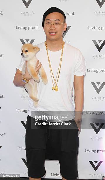 Designer Kevin Saer Leong attends the Vu Hair New York Opening Celebration at The Peninsula Hotel on May 16, 2013 in New York City.