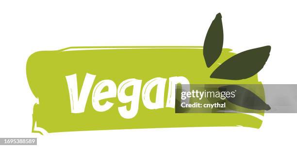 vegan logo design. raw, healthy food badge for cafe, restaurants and packaging - vegetarian pizza stock illustrations