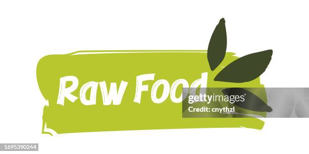 stockillustraties, clipart, cartoons en iconen met raw food badge design. organic product, healthy lifestyle - fillet