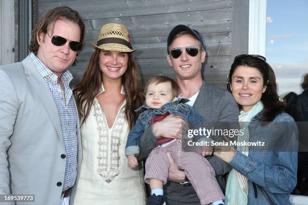 Chris Henchy, Brooke Shields, Dan Abrams, and Florinka Pesenti attend Haley & Jason Binn's Annual DuJour Summer Kick Off Soiree with The Borgata...