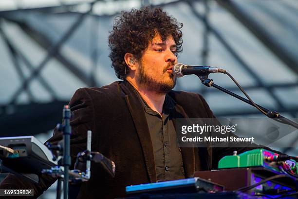 Musician Richard Swift of The Shins performs at Williamsburg Park on May 26, 2013 in Brooklyn, New York.