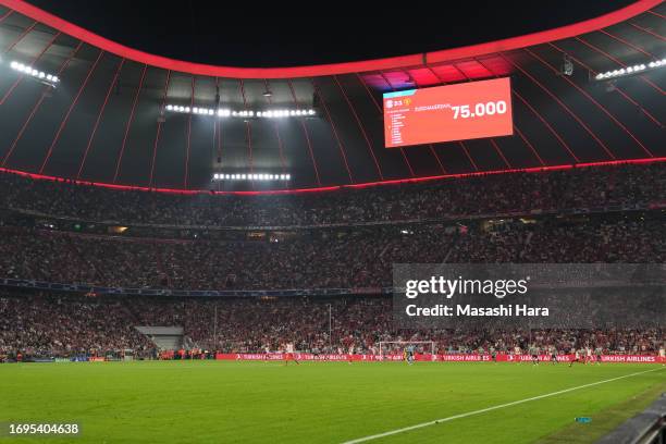 General view during the UEFA Champions League match between Bayern Munich and Manchester United at Allianz Arena on September 20, 2023 in Munich,...